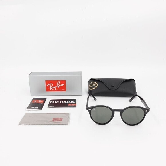 Ray-Ban Classic RB2180 Phantos Sunglasses Gray Green and Black OS - Picture 3 of 15